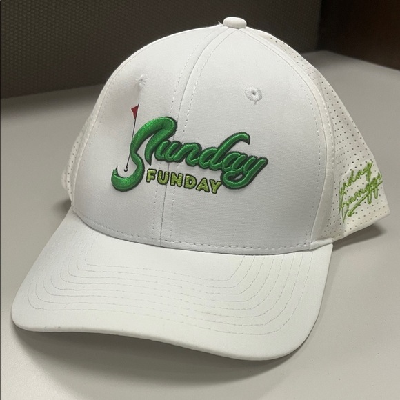 Sunday Swagger Other - Sunday Swagger NEW Sunday Funday White & Green golf hat OS